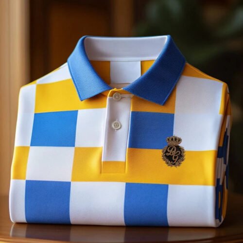 23_041084e9-ed7f-4e62-8868-5a987461d074.jpg Men's Classic Business Check Pattern Short Sleeve Button Polo Shirt