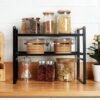 Kitchen Shelf Organizer with Wooden Handles