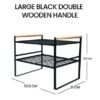 Kitchen Shelf Organizer with Wooden Handles