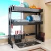 Over Sink Dish Drying Rack – Adjustable, Expandable, and Rust-Resistant 2-Tier Dish Drainer