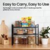 Kitchen Shelf Organizer with Wooden Handles
