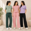 Women's Casual T-Shirt with Trouser Set ( T-4 )