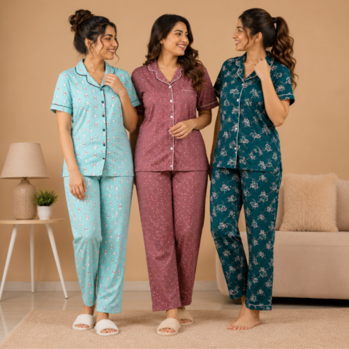 10_a0797e2c-bfad-4cf8-afb9-d0c283cbbf44.png 3 Cotton Night Suit For Women (N-7)