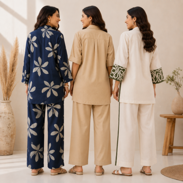 12_269644ff-9b53-42b2-9eb4-4c7eb2f6b438.png 3 Women's Cotton Co-Ord Set ( C4 )