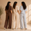3 Sets Women's T-Shirts With Trousers (K-4)