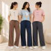 Women's Casual T-Shirt with Trouser Set ( T-5 )