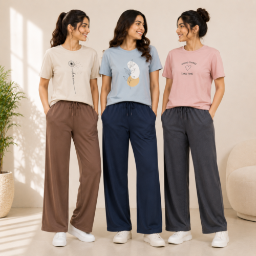 13_063e727b-8004-4fd9-9835-8f544556d601.png Women's Casual T-Shirt with Trouser Set ( T-5 )
