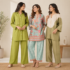 13_58a64f53-41c6-48a3-a74c-1c1fbd1ef4e4.png 3 Women's Cotton Co-Ord Set ( C5 )