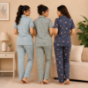 3 Cotton Night Suit For Women (N-6)