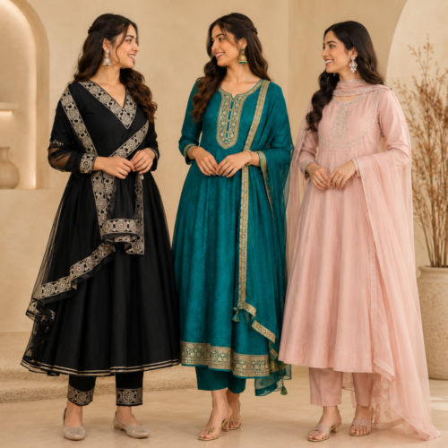 17_2eacfec8-8b4b-4bfb-a7e8-e405cb05adaf.png 3 Anarkali Style Kurta Set with Dupatta ( A5 )