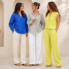 3 Linen Outfit Sets for Women ( L-6 )