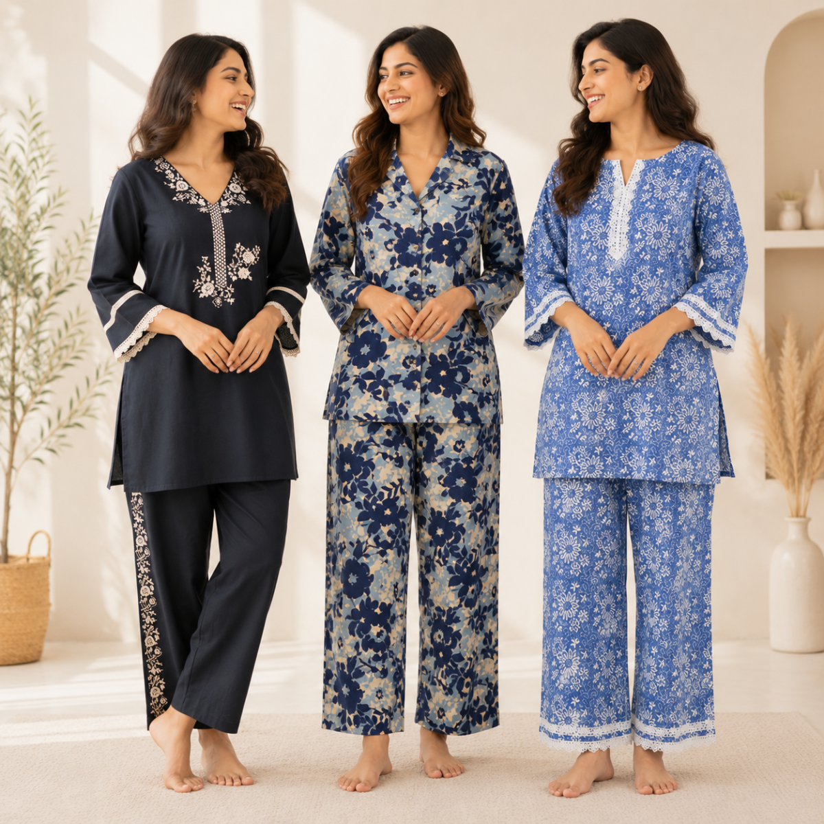 1_0456a365-0879-43d2-9ce9-e5f3e553a954.png 3 Women's Cotton Co-Ord Set ( C1 )