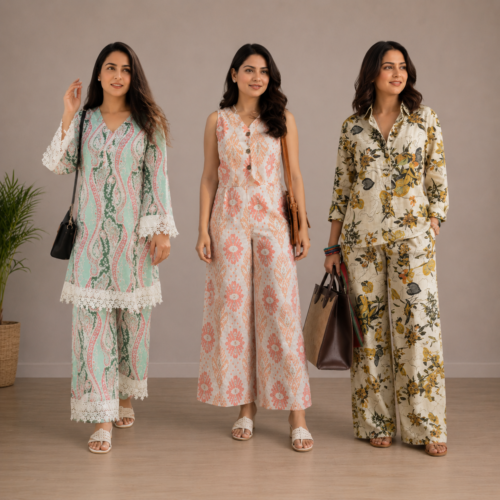 1_93b61b18-5887-41d1-8b85-dc99c672ac0b.png Printed Co-Ord | Pack of 3 | Casual Ethnic Fusion Wear | CC-011