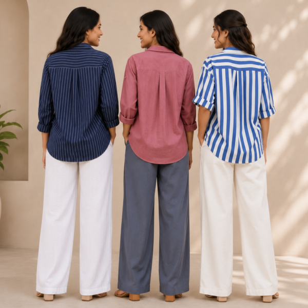 3 Linen Outfit Sets for Women ( L-8 )