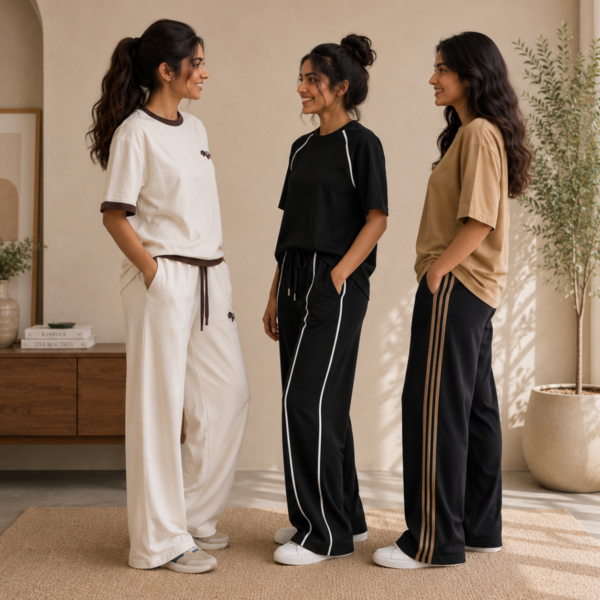 29_291f015e-a4bc-4eb0-bdaf-5b5cb3adc4b3.png 3 Sets Women's T-Shirts With Trousers (K-10)