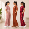Women's Casual T-Shirt with Trouser Set ( T-1 )