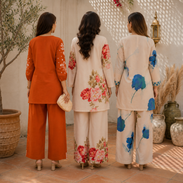 2_1c703a61-6faa-4423-9611-21003cc7874e.png Printed Co-Ord | Pack of 3 | Casual Ethnic Fusion Wear | CC-012