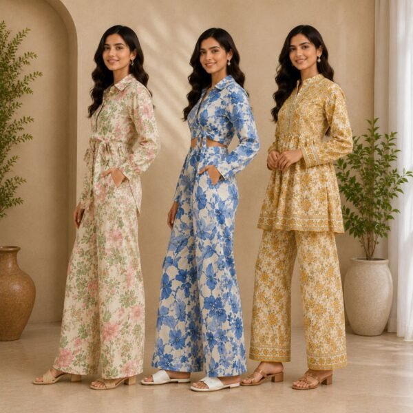 2_9be4ef99-38a6-4bf7-bf44-d441b234c433.jpg Printed Co-Ord | Pack of 3 | Casual Ethnic Fusion Wear | CC-016