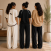 30_02b83fc5-bb72-4a2a-8242-3c5dcd248f72.png 3 Sets Women's T-Shirts With Trousers (K-10)