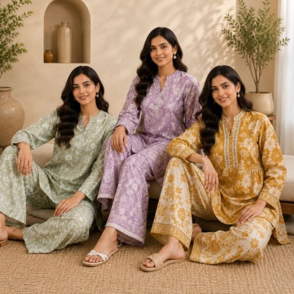4_a2f33877-0cc2-41d9-84ad-4f889df9ac6e.jpg Printed Co-Ord | Pack of 3 | Casual Ethnic Fusion Wear | CC-017