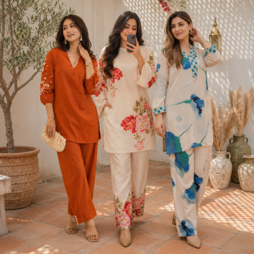 4_f9328167-be1e-4905-97b2-7742ee721463.png Printed Co-Ord | Pack of 3 | Casual Ethnic Fusion Wear | CC-012