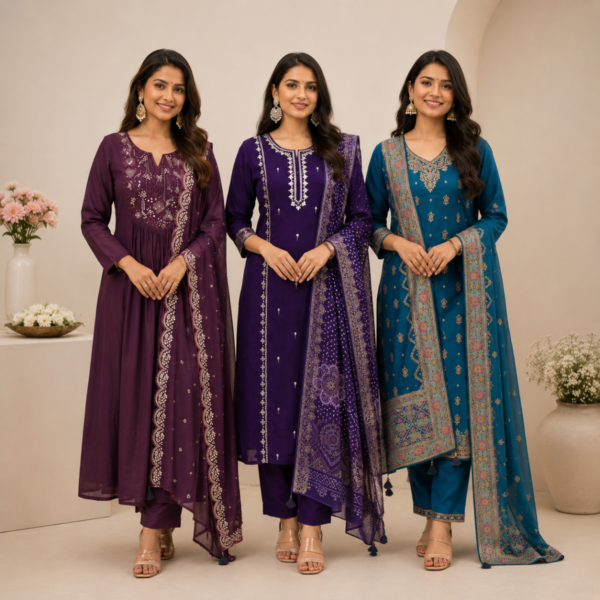 3 Cotton Combo Full Set  - Perfect For Every Occasion ( D-8 )