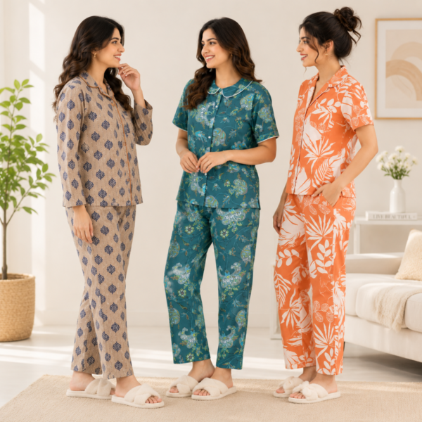 3 Women's Cotton Nightwear Set ( N-2 )