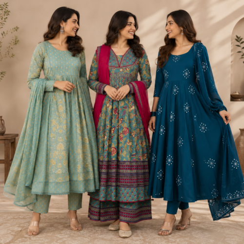 5_b10caef2-4d35-4dcb-939a-b560d48d1972.png 3 Anarkali Style Kurta Set with Dupatta ( A2 )