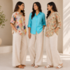 3 Linen Outfit Sets for Women ( L-2 )