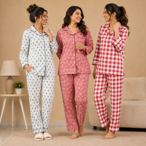 7_64a77f42-d92b-4c90-810f-e2971ac2c5e4.png 3 Cotton Night Suit For Women (N-8)
