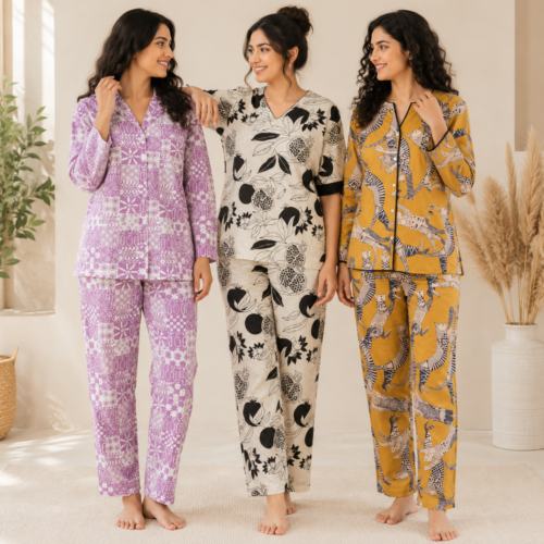7_d72941d6-f70e-468e-90e4-764143ad6cdd.png 3 Women's Cotton Nightwear Set ( N-3 )