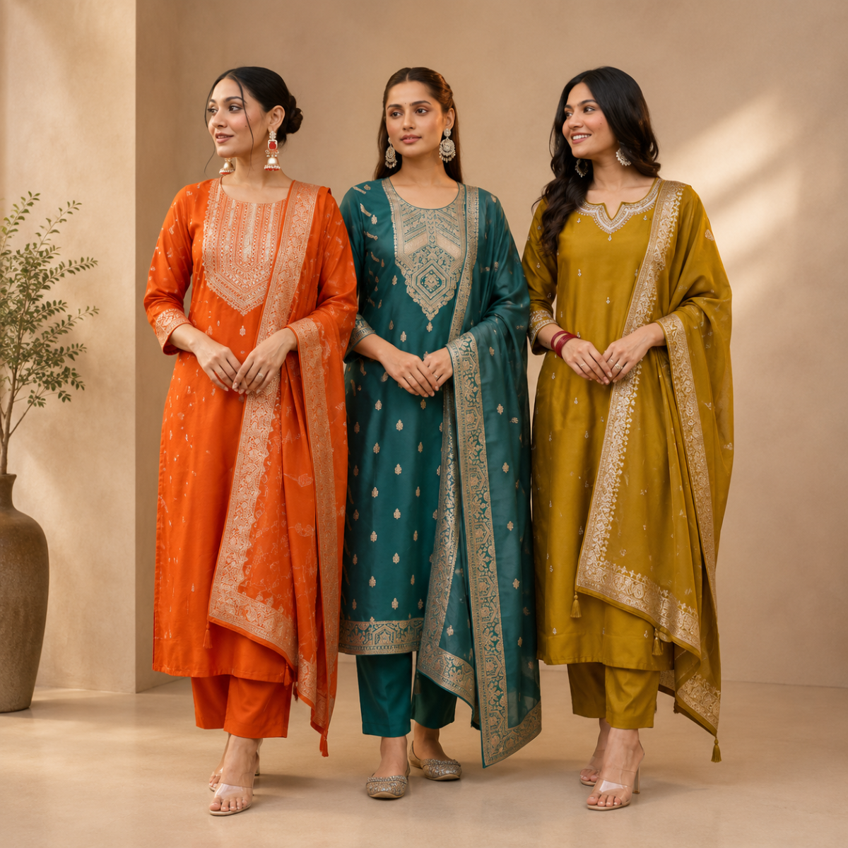3 Cotton Combo Full Set  - Perfect For Every Occasion ( D-9 )