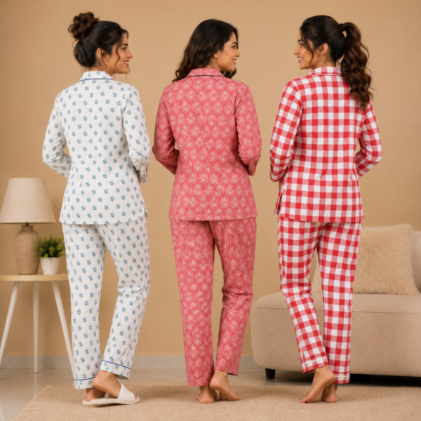 3 Cotton Night Suit For Women (N-8)