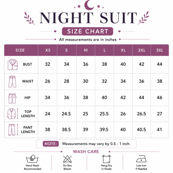 Night_Suit_-_Size_Chart_ca7e0fc3-f5e4-4033-a5e8-cde4e82d709f.png 3 Women's Cotton Nightwear Set ( N-4 )